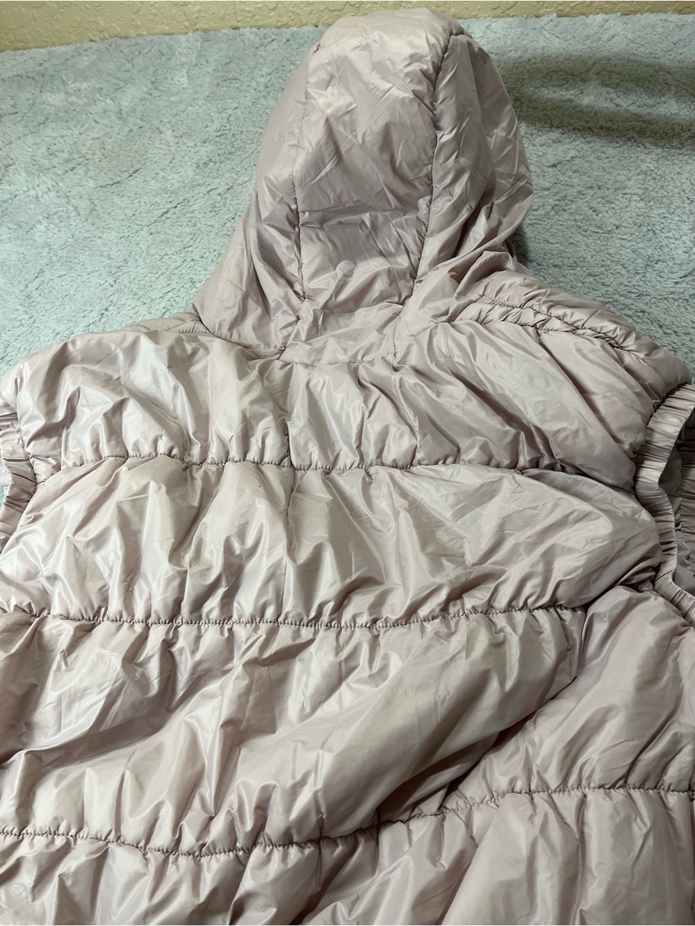 Avia Light Pink Quilted Puffer Jacket with Hood
